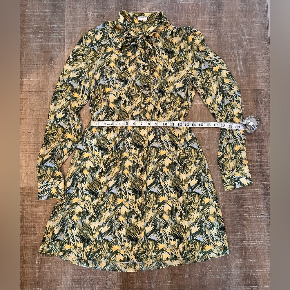 Sunday Best Yellow & Green Button Down Dress. Size Small. So cute for spring! - Picture 3 of 6